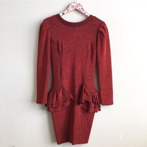 Genevieve Tarka Paris Vintage 80’s Red Dress